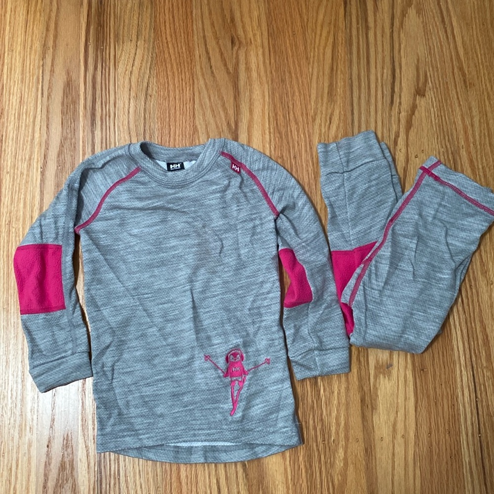 Helly Hansen long Johns size 98 / 3 year grey and pink